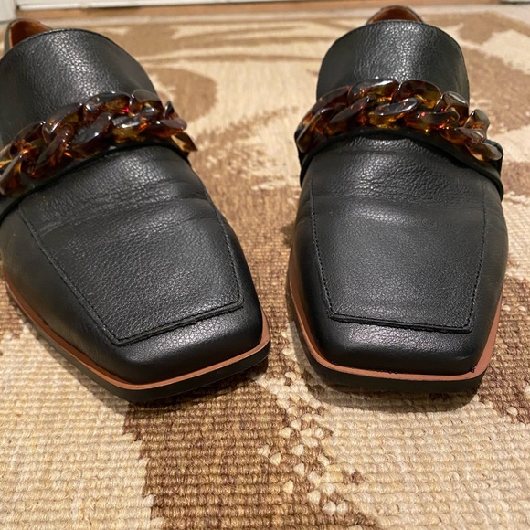 Angel Alarcon Flat Slip-On Tortoise Chain Link Loafers 40/9 - Picture 8 of 11